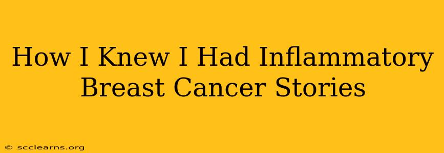 How I Knew I Had Inflammatory Breast Cancer Stories