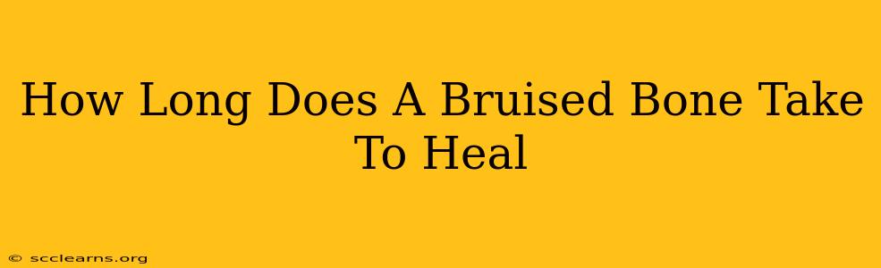 How Long Does A Bruised Bone Take To Heal