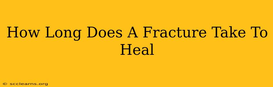 How Long Does A Fracture Take To Heal