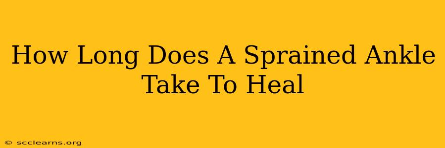 How Long Does A Sprained Ankle Take To Heal