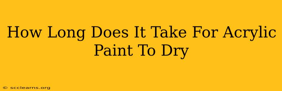 How Long Does It Take For Acrylic Paint To Dry