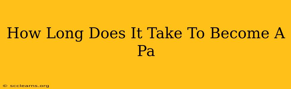 How Long Does It Take To Become A Pa