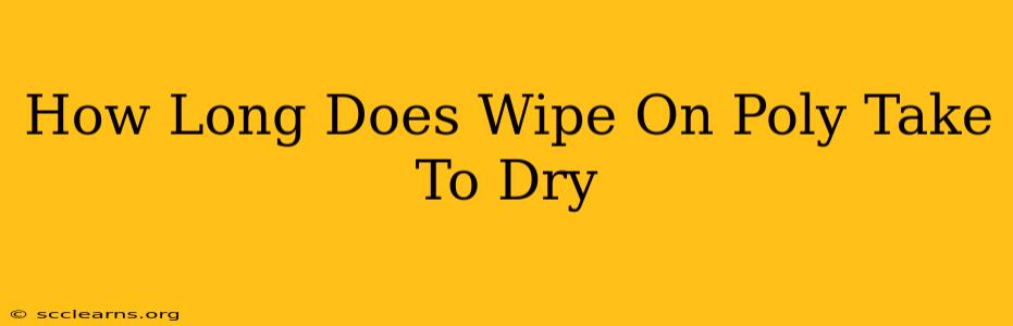 How Long Does Wipe On Poly Take To Dry