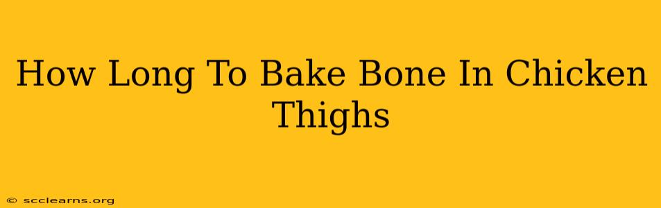 How Long To Bake Bone In Chicken Thighs