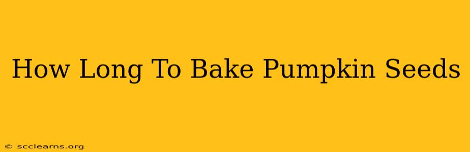 How Long To Bake Pumpkin Seeds