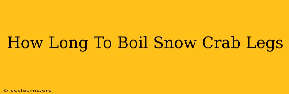 How Long To Boil Snow Crab Legs