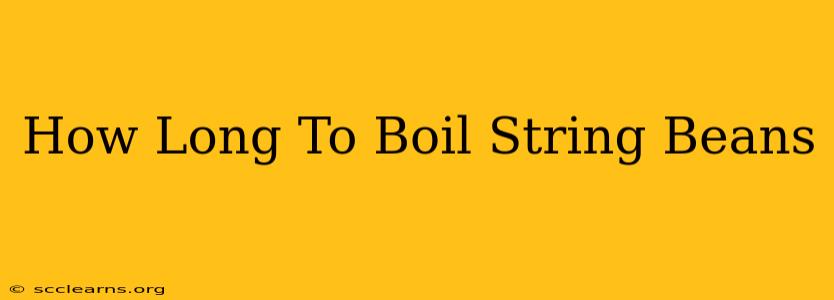 How Long To Boil String Beans