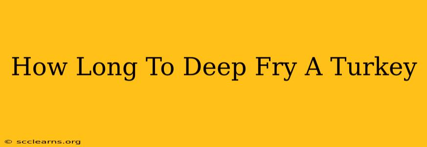 How Long To Deep Fry A Turkey