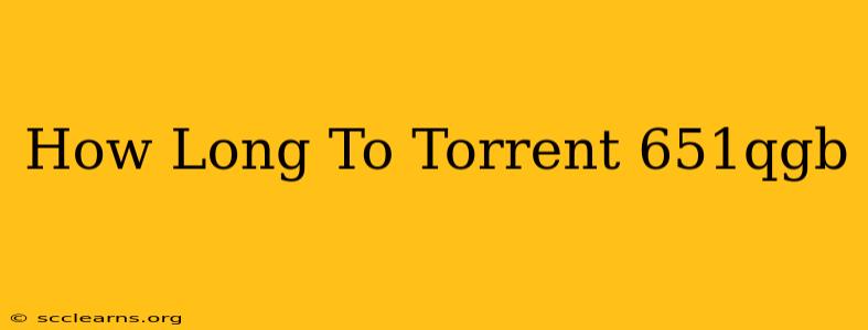 How Long To Torrent 651qgb