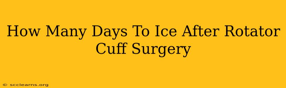 How Many Days To Ice After Rotator Cuff Surgery