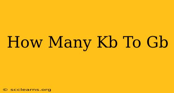 How Many Kb To Gb