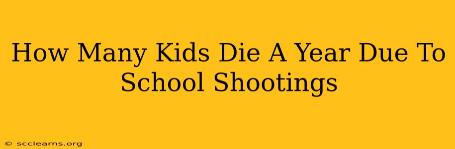 How Many Kids Die A Year Due To School Shootings