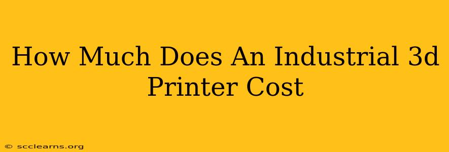 How Much Does An Industrial 3d Printer Cost