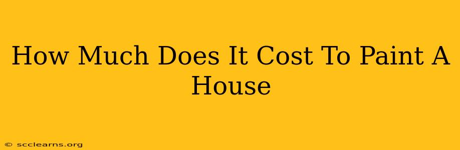 How Much Does It Cost To Paint A House