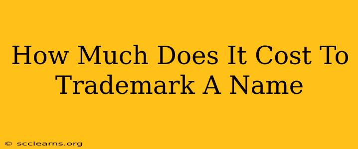 How Much Does It Cost To Trademark A Name