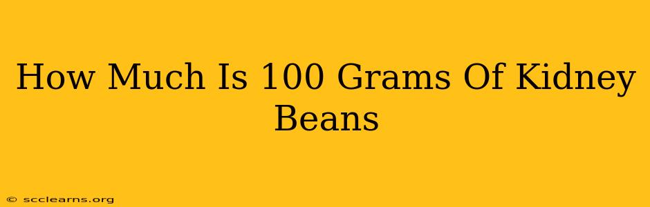 How Much Is 100 Grams Of Kidney Beans