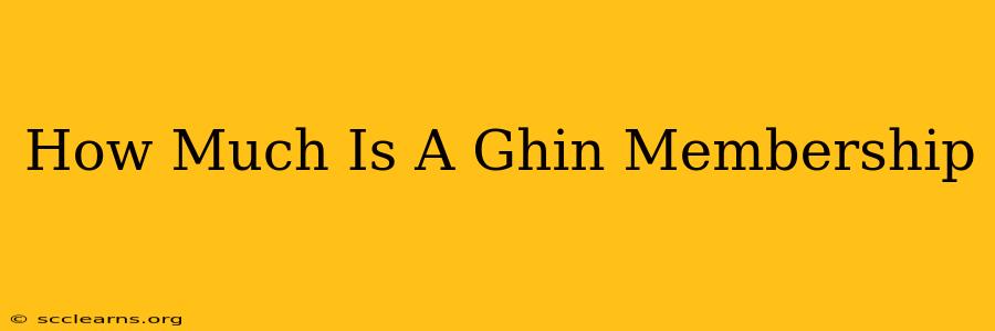 How Much Is A Ghin Membership