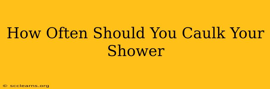 How Often Should You Caulk Your Shower