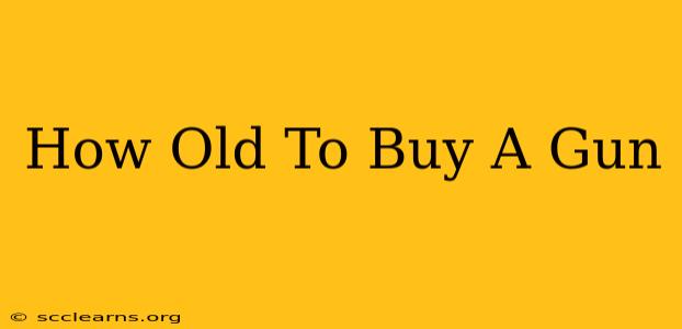 How Old To Buy A Gun