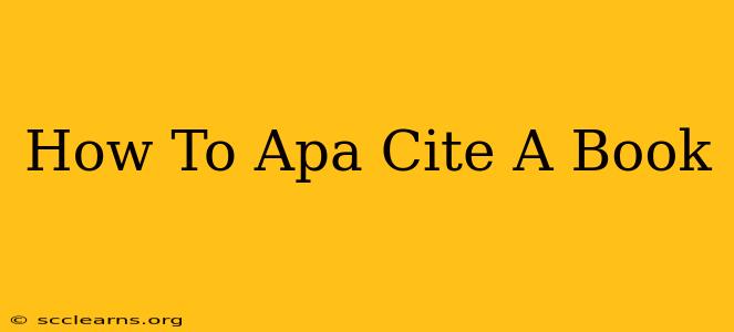 How To Apa Cite A Book