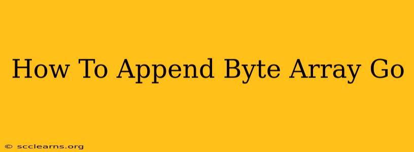 How To Append Byte Array Go