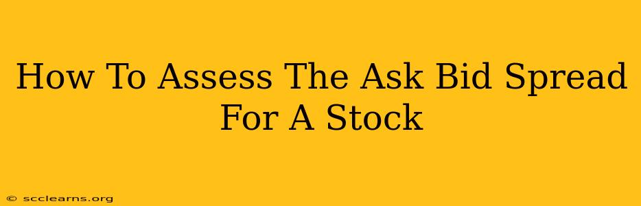 How To Assess The Ask Bid Spread For A Stock