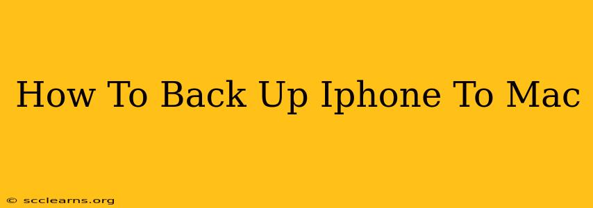 How To Back Up Iphone To Mac