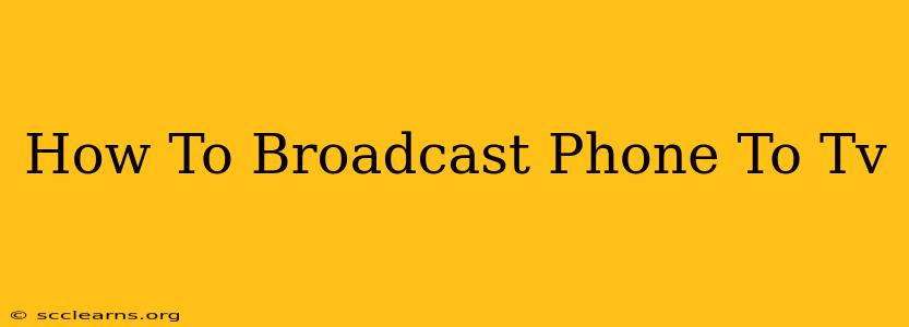 How To Broadcast Phone To Tv