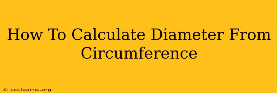 How To Calculate Diameter From Circumference