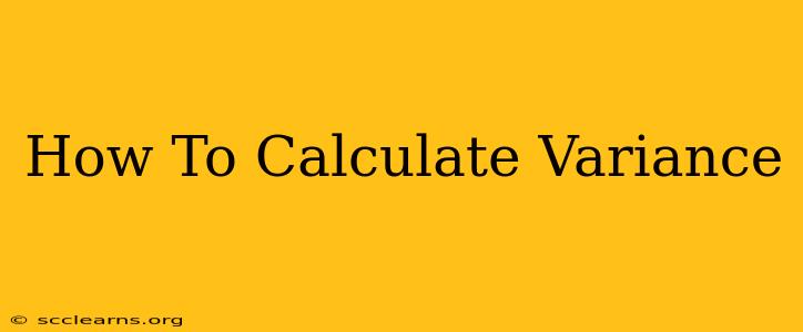 How To Calculate Variance