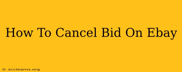 How To Cancel Bid On Ebay