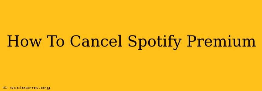 How To Cancel Spotify Premium