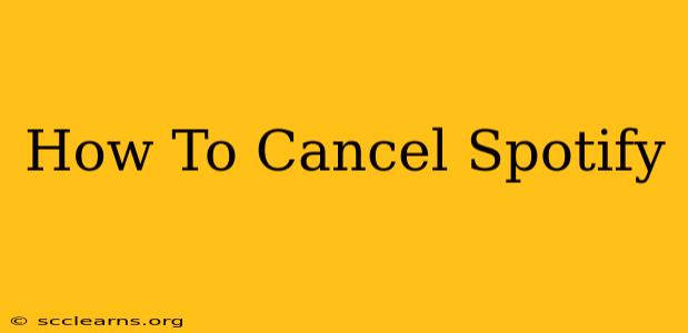 How To Cancel Spotify