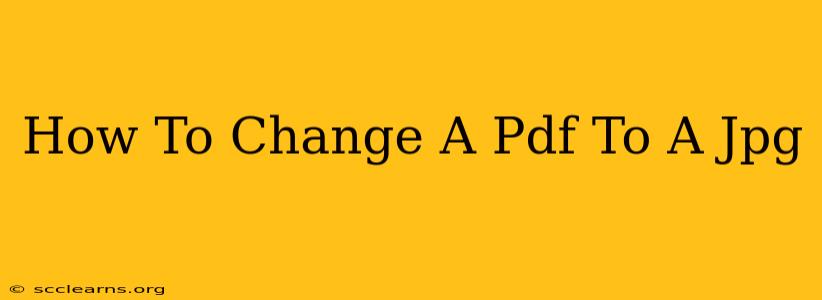 How To Change A Pdf To A Jpg