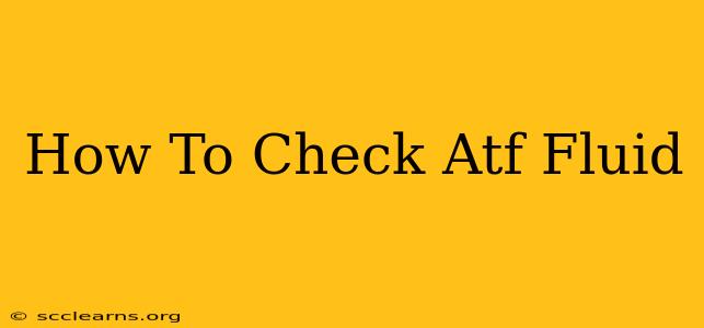 How To Check Atf Fluid