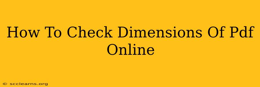 How To Check Dimensions Of Pdf Online