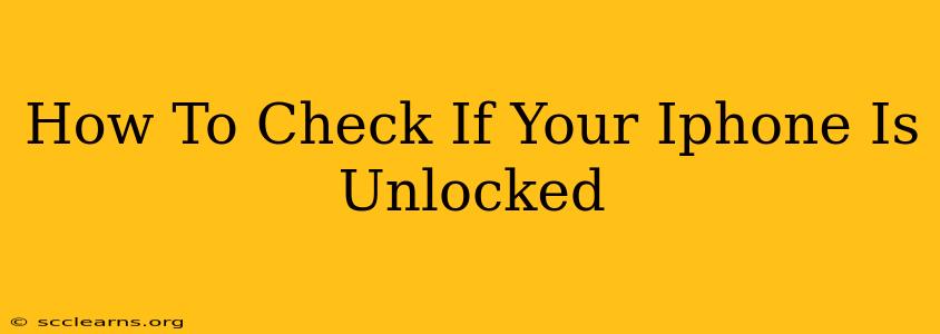 How To Check If Your Iphone Is Unlocked