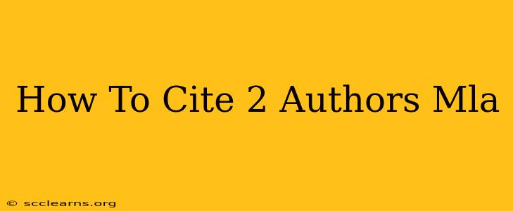 How To Cite 2 Authors Mla