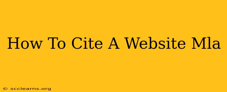 How To Cite A Website Mla