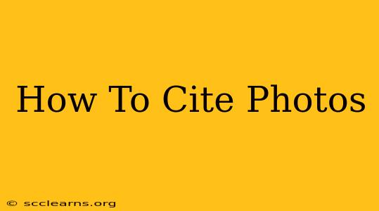 How To Cite Photos