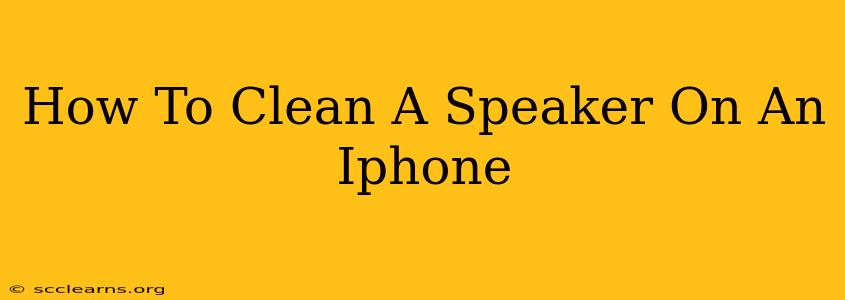 How To Clean A Speaker On An Iphone