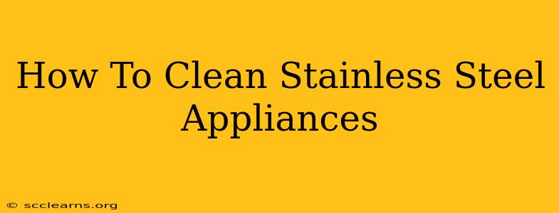 How To Clean Stainless Steel Appliances