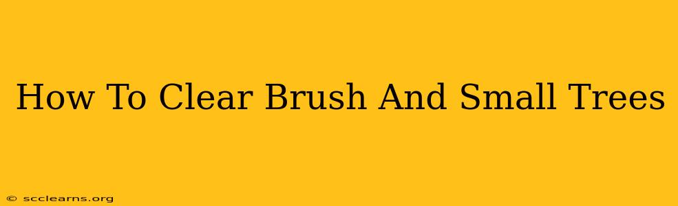 How To Clear Brush And Small Trees