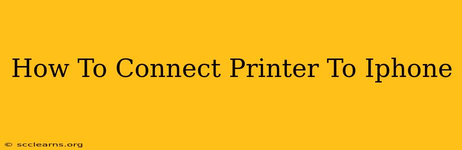 How To Connect Printer To Iphone