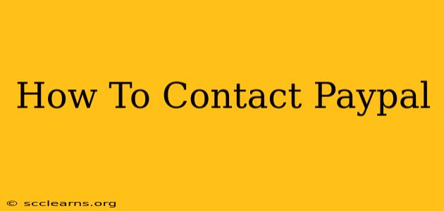 How To Contact Paypal