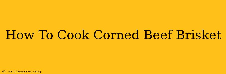 How To Cook Corned Beef Brisket