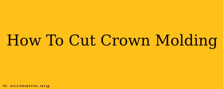 How To Cut Crown Molding