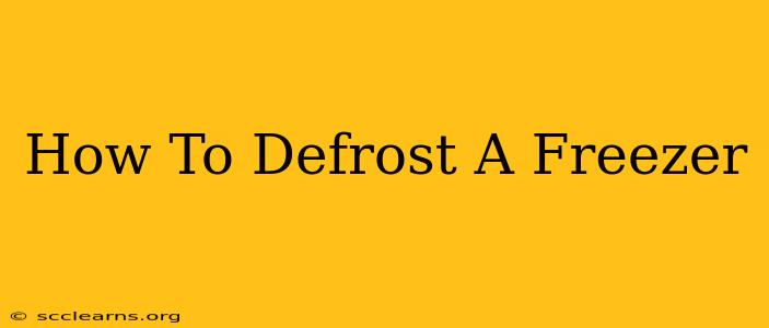 How To Defrost A Freezer