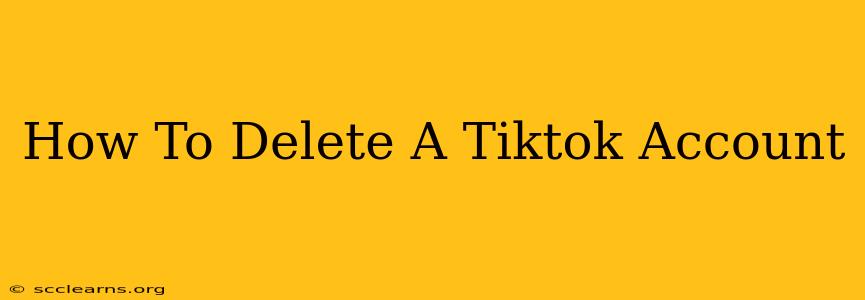 How To Delete A Tiktok Account