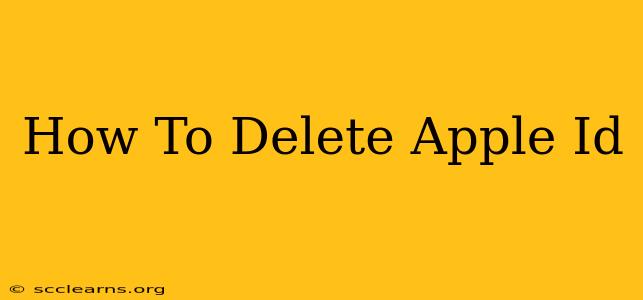 How To Delete Apple Id